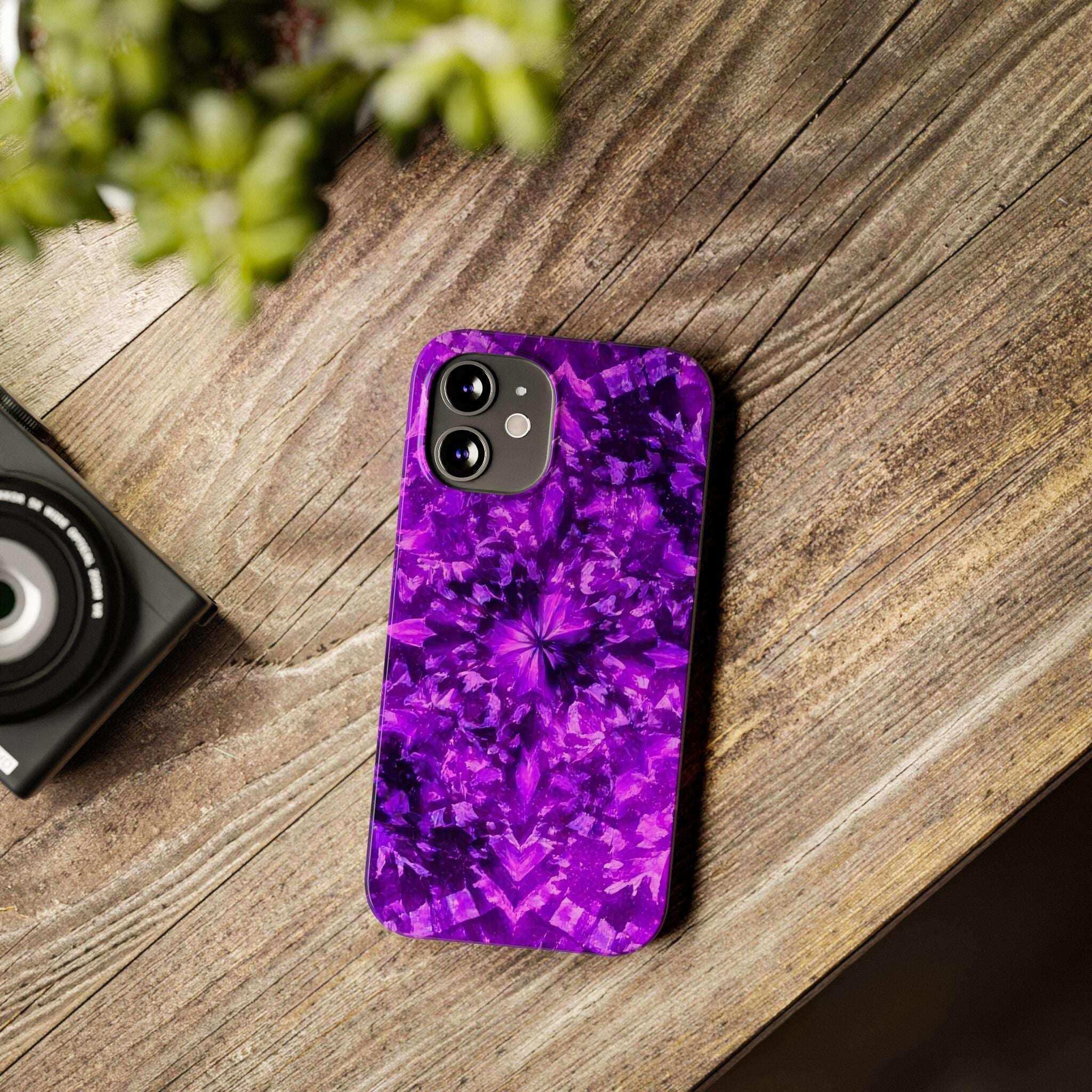 Vivid Purple Kaleidoscope Phone Case iPhone 11-17 - KARARMDESIGN